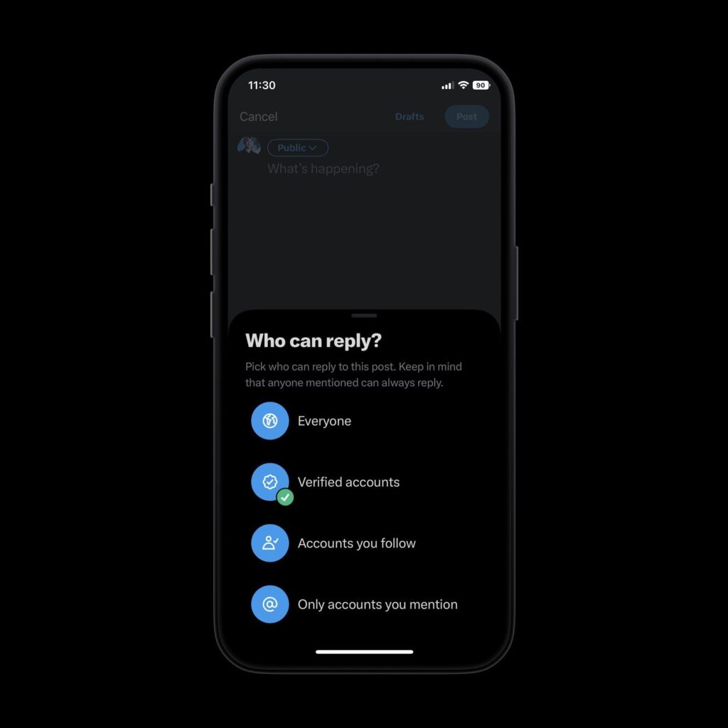 Sólo los suscriptores de X Premium ahora podrán responder a algunas publicaciones en X 1 X