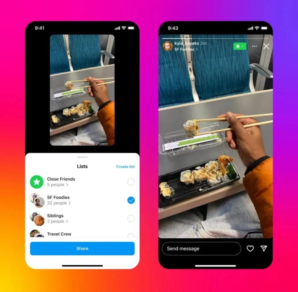 La función de compartir historias con múltiples listas de audiencia se está probando en Instagram 1 historias de instagram