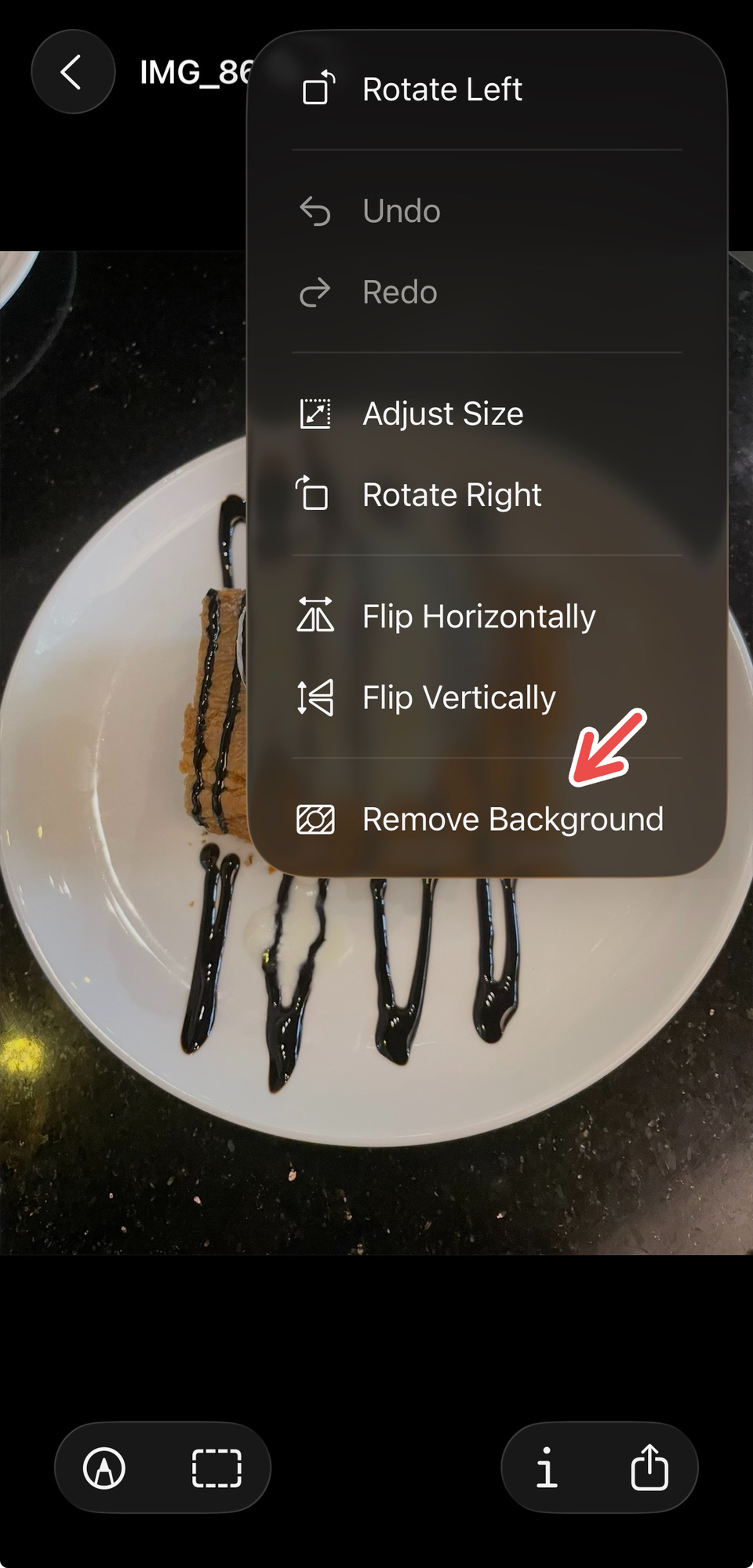 Eliminar el fondo de un archivo de imagen en Vista previa.
